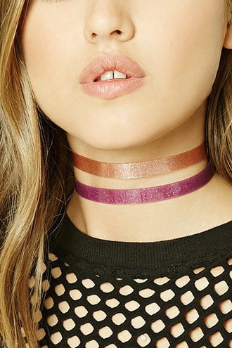 Vinyl Glitter Choker Set