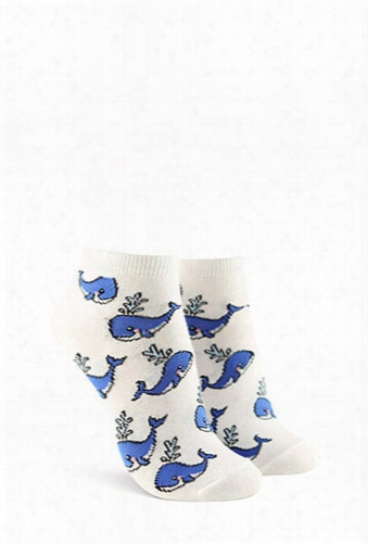 Whale Graphic Ankle Socks