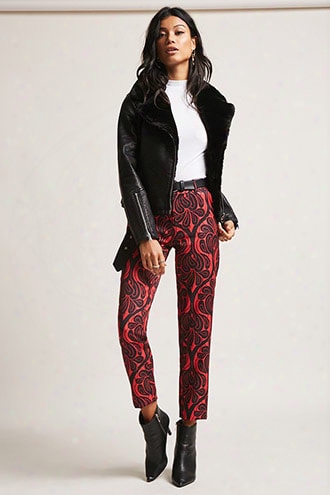 Abstract Paisley Print Pants