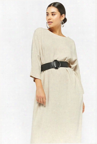 Billowy Linen-blend Dress