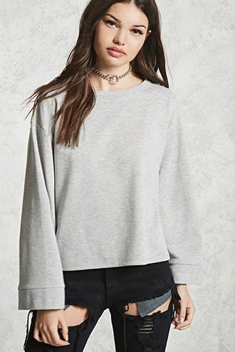 Boxy French Terry Knit Top