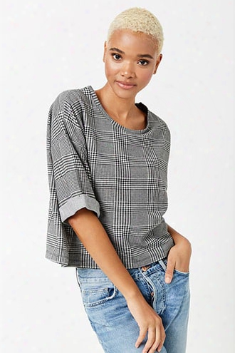 Boxy Glen Plaid Top