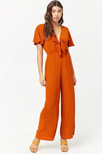 Crepe Tie-front Jumpsuit