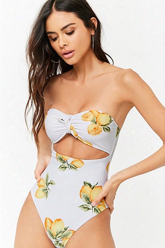 Cutout Lemon One-piece Swimsuit