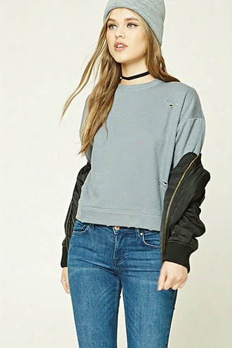 Distressed Boxy Sweatshirt