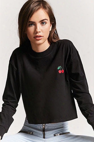 Embroidered Cherry Tee