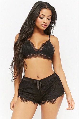 Eyelash Lace Pj Shorts