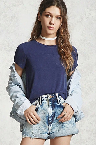 Faded Wash High-low Tee