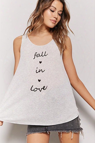 Fall In Love Graphic Trapeze Tank Top