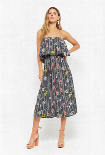 Floral Halter Culotte Jumpsuit