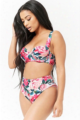 Floral High-waist Bikini Bottom