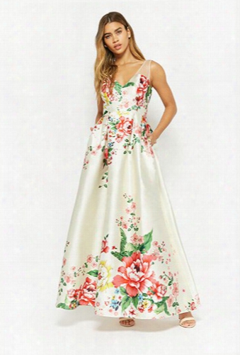 Floral Mesh Gown