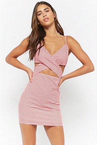 Gingham Cutout Cami Dress