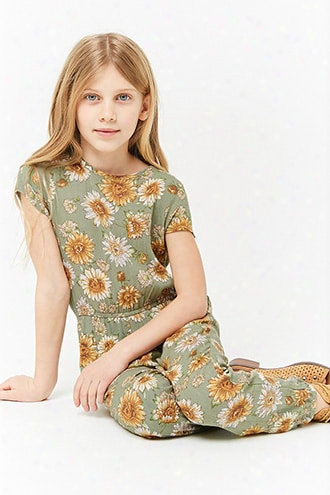 Girls Gauzy Floral Jumpsuit (kids)