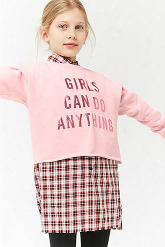 Girls Metallic Graphic Sweatshirt (kids)