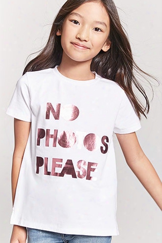 Girls No Photos Please Tee (kids)