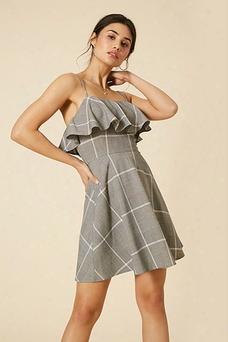 Glen Plaid Fit & Flare Dress