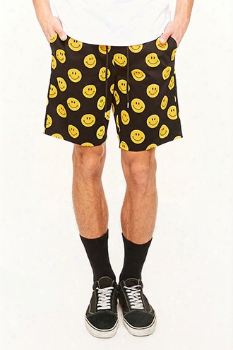 Happy Face Drawstring Shorts