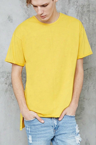 High-low Raw-cut Tee