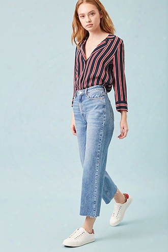 High-rise Wide Crop Jeans