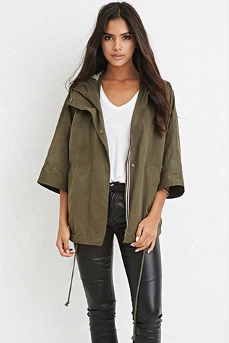 Hooded Drawstring Anorak