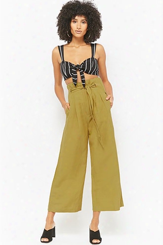 Linen-blend Culottes