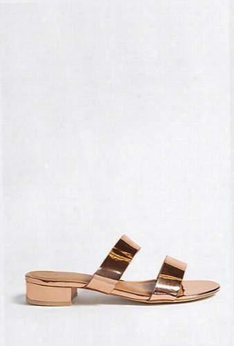 Metallic Slide Sandals