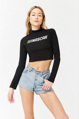 Nascar Mock Neck Crop Top