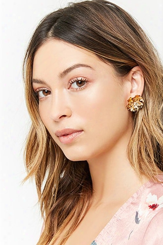 Oversized Floral Stud Earrings