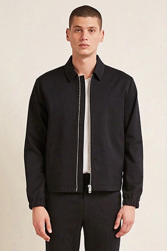 Pinstripe Zip-up Jacket