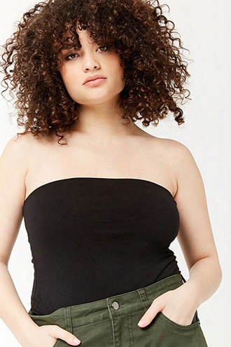 Plus Size Cropped Tube Top