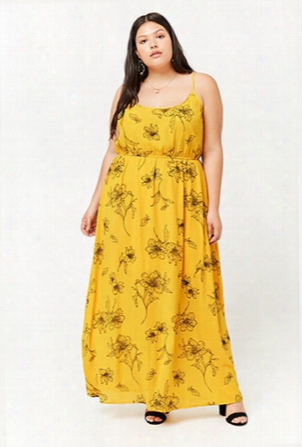 Plus Size Floral Cami Maxi Dress