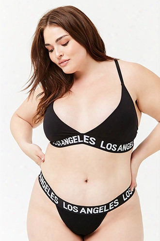 Plus Size Graphic Thong Panty