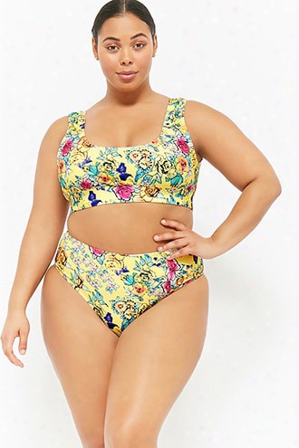 Plus Size Kulani Kinis Floral Bikini Bottoms