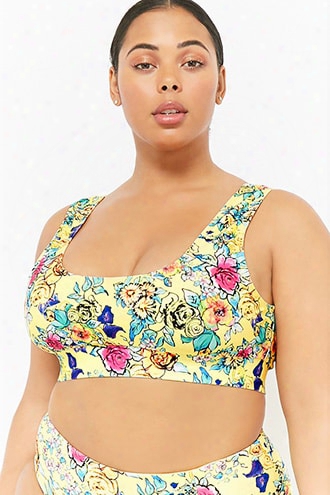 Plus Size Kulani Kinis Floral Bikini Top
