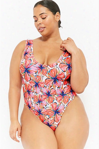 Plus Size Kulani Kinis Floral One-piece Swimsuit