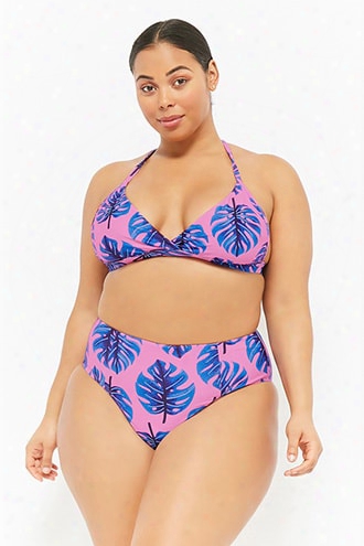 Plus Size Kulani Kinis Palm Leaf Bikini Bottoms