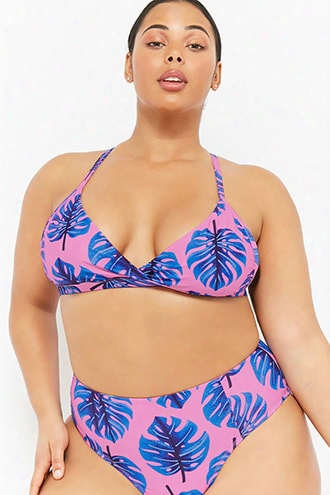 Plus Size Kulani Kinis Palm Leaf Bikini Top