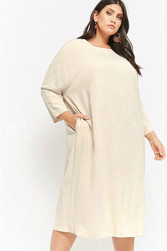 Plus Size Linen-blend Dress