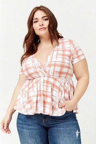 Plus Size Plaid Top