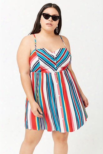 Plus Size Striped Cami Dress