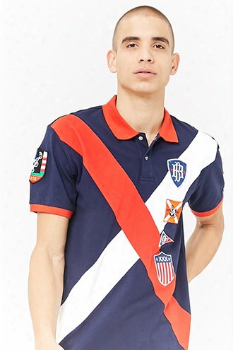Reason Cross-front Applique Polo Shirt
