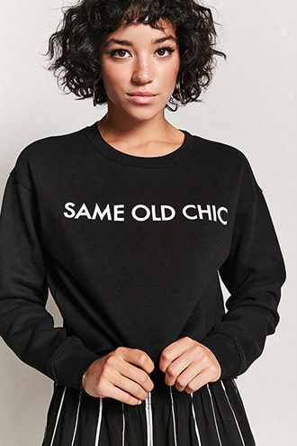 Same Old Chic Graphic Cropped Sweatshirt