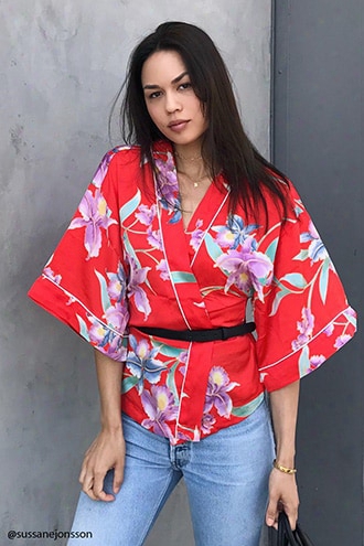 Satin Daffodil Kimono