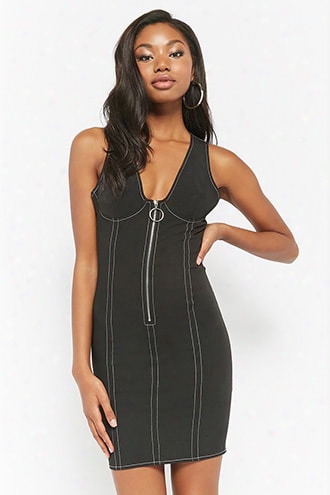 Seamed Zip-front Dress