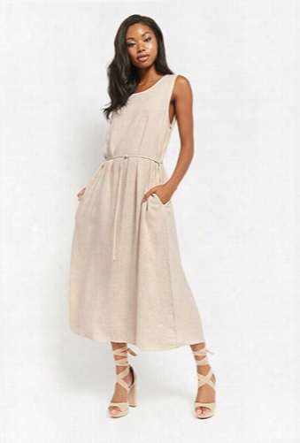 Sleeveless Linen-blend Dress