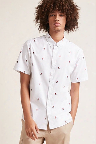 Slim-fit Rose Print Shirt