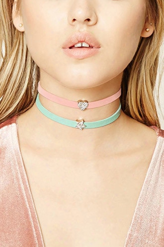 Star And Heart Choker Set