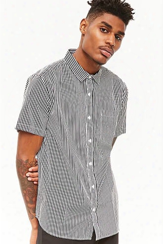 Stripe Dolphin Hem Shirt