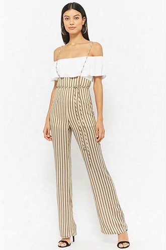 Striped Cami Strap Overalls